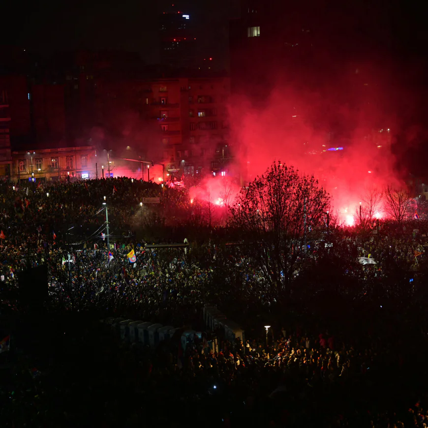 Protest Against Serbian Leader Draws Over 100,000 in Biggest Crowd Yet